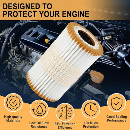 Premium Oil Filter, Compatible with Audi 2017-2019 Q7, 2016-2018 A6 Quattro, 2016 A6, 2016 A7, 2016-2018 A7 Quattro, 2015-2016 A8, 2016-2019 A8 Quattro
