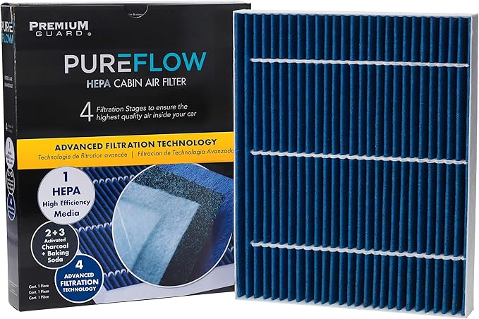 PureFlow HEPA Cabin Air Filter PC99605HX | Fits 2019-2023 Hyundai Kona Electric, 2020-2022 Ioniq