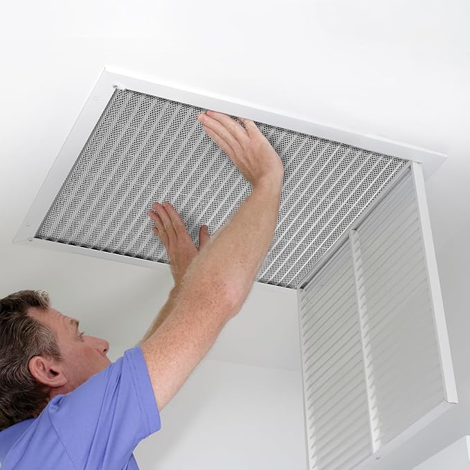VEVOR 20x25x1 inch Electrostatic Air Filter, AC/HVAC Furnace Filter Washable & Reusable Aluminum, MERV 8 Long Lifetime, Home or Office (Actual Size: 19.75 x 24.65 x 0.82 in)