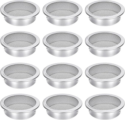 2-Inch Round Open Screen Vent, Mill Finish, 12 Pack