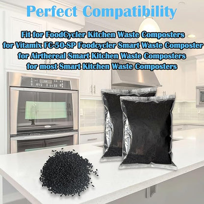 1.5 Pounds Odor Absorbing Filter Refill Compatible with FoodCycler Kitchen Waste Composters, Odor Removing Carbon Filter Replacement for Eco 5 FoodCycler Electric Composter
