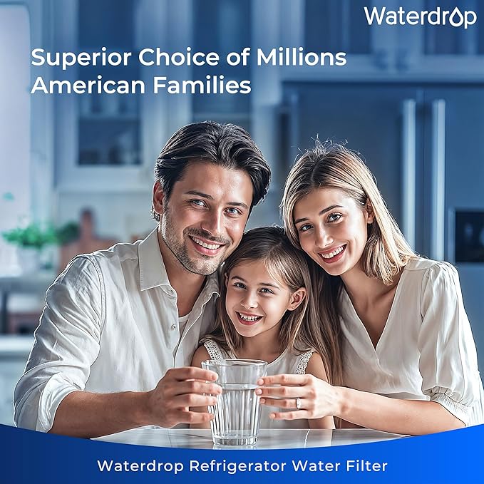 Waterdrop Plus DA29-00020B NSF 401&53&42 Certified Refrigerator Water Filter, Replacement for Samsung® Water Filter HAF-CIN/EXP, HAF-CIN, FMS-2, RF28HMEDBSR, RF263BEAESR, 3 Filters (Package May Vary)
