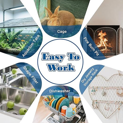 6 Pcs Stainless Steel Wire Mesh Sheet 20 Mesh Air Vent Fine Meshs 1mm Hole Woven Meshes Screen Metal Rodent Meshs Filter Panels for Vent Window Screen Meshes Cage Filter (21 X 15cm)