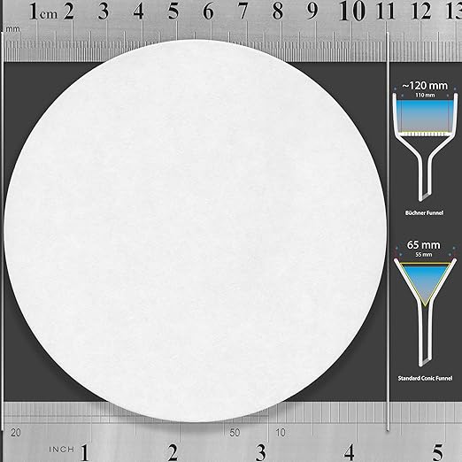 Qualitative Filter Paper 11cm Lab Filter Paper for Chemistry, Standard Qualitative Grade 1-Medium Flow 110mm(100 Discs)