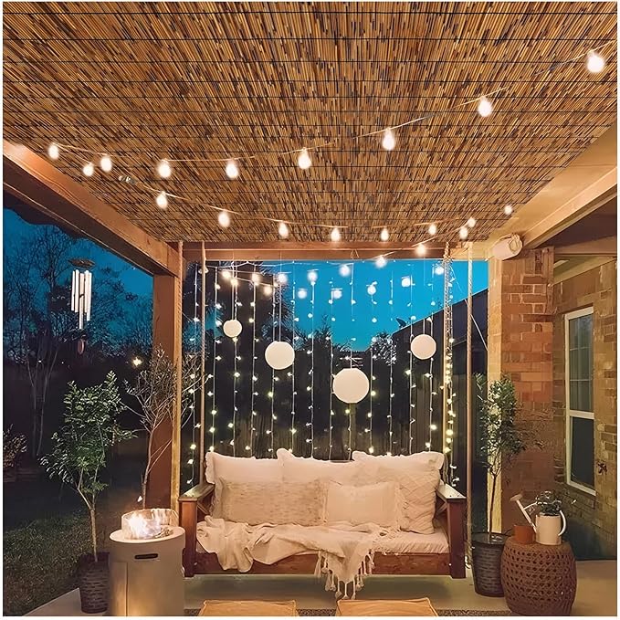 Fence Privacy Screen Natural Reed Fencing Decorative Fence for Backyard Garden Patio Pool Apartment Balcony Outdoor Wall Divider Privacy Screen