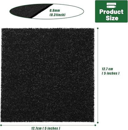 10 Pack Square Compost Bin Filters Spare Activated Carbon Filter Sheets for Indoor Kitchen Compost Bucket Countertop and Recycle Bin (5 Inches)
