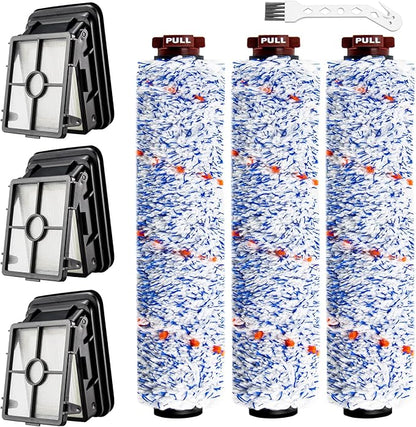 Replacement Brush Roller and Filters for Bissell CrossWave Vacuum, 1868 Pet Pro Brush Roll Parts 1785,1785A 17852, 17858, 17859, 1785P, 1785R, 1785T, 1785V, 1785W, 2210V 2211W 1785N 2306 LUXRILIX