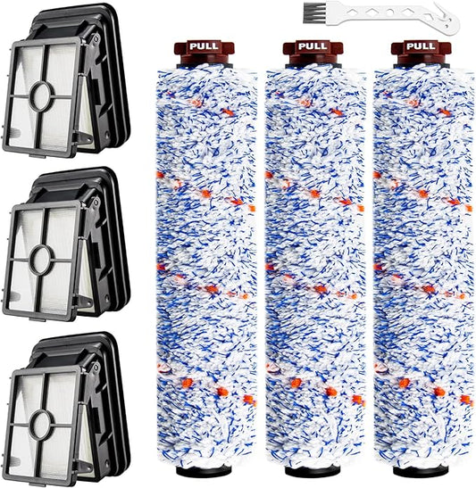 Replacement Brush Roller and Filters for Bissell CrossWave Vacuum, 1868 Pet Pro Brush Roll Parts 1785,1785A 17852, 17858, 17859, 1785P, 1785R, 1785T, 1785V, 1785W, 2210V 2211W 1785N 2306 LUXRILIX