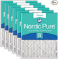 Nordic Pure 18x24x1 (Actual Size: 17 1/2 x 23 1/2 x 3/4) Pleated MERV 14 Air Filters 6 Pack