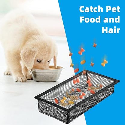 Floor Vent Screen Net, Air Vent Filter Mesh for Home Floor, Floor Register Cover Traps Catches Coin, Toys, Pet Food and Hair, Keeps Duct Cleaning - with Spreader Frame 2x10 Inch, 4 Pack