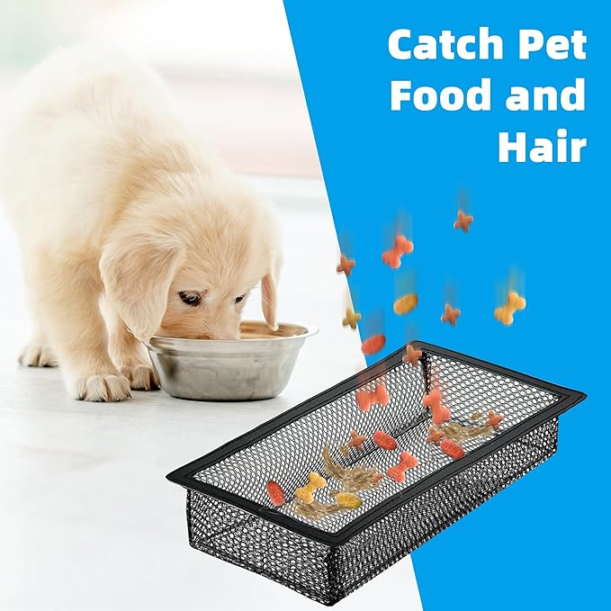 Floor Vent Screen Net for 4x10'' Floor Register, Air Vent Filter Mesh for Home Floor Catches Coin, Toys, Pet Food and Hair, Floor Vent Covers Trap with Spreader Frame (4 Pack)
