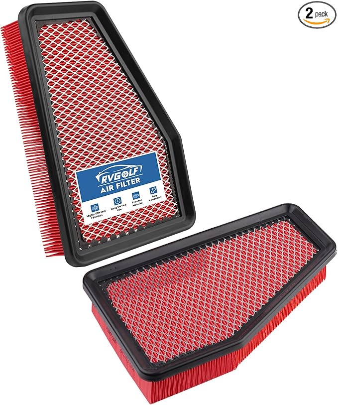 2PCS Engine Air Filter Fit for Jeep Cherokee 2019 2020 2021 2022 2023 2.4L 3.2L Air Filter Replacement Engine Filter Automotive Accessories# 68245310AA CA12371