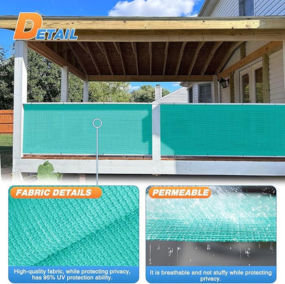 TANG Sun Shade Fabric Roll 8'x107' Shade Cloth for Garden Turquoise Green HDPE Mesh Shading Pergola Cover Replacement Canopy, 95% Blockage Sunshades for Outdoor Patio Backyard Plant