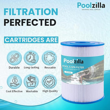 Poolzilla 1-Pack Spa Filter Cartridge Replacement for Watkins 31114, Unicel C-8465, Pleatco PWK65, Filbur FC-3960, 71827, 71828, Tiger River Caspian, Bengal, Sumatran, Caldera 76136 | Spa Filtration