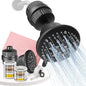 Cobbe Luxury Double Filtered Shower Head, High Output 16+20 Stages – 99% REMOVAL Shower Filters for Hard Water Removes Chlorine and Harmful Substances, 7-Model Setting Spray, Black