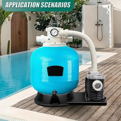 0-60PSI Pool Filter Pressure Gauge, 1/4" NPT Back Mount, with Plastic Adjustable Bezel, Start and Clean Filter Pressure Gauge, for Swimming Pool, spa, Aquarium