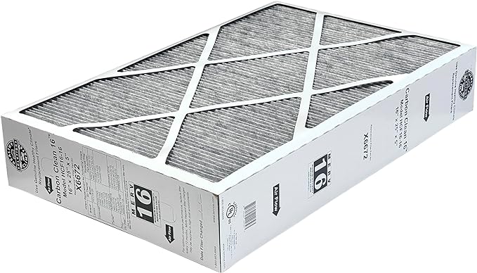 Lennox Healthy Climate X6672 16x25x5 Healthy Climate Carbon-Clean MERV 16 Filter Bundle with Same Day Supply Filter Change Reminder Magnet (5-Pack)