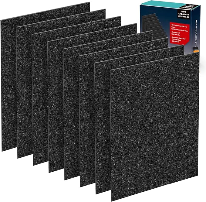 Activated Carbon Pre Filter Replacement - Compatible with Winix Air Purifier Filters Replacement C545 - Filter S 1712-0096-00 and 2522-0058-00, Absorb Odors and Freshen the Air (8-Pack)