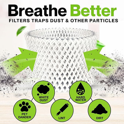 Durabasics [4 Pack] Humidifier Filters Compatible with Vicks Humidifier Filter Replacement - WF2 Humidifier Filter - Compatible with Vicks Starry Night Cool Mist Filters & Kaz Filters