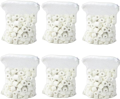 AQUANEAT Bio Ceramic Rings 6 lbs Aquarium Sump Filter Media Fish Tank Koi Pond Canister Filter Media in 6 Free Mesh Bags