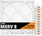 Tiger Tough 24x24x1 Air Filter MERV 8 MPR 600-800, High-Performance Pleated HVAC AC Furnace Filter Replacement for Home, 12-Pack