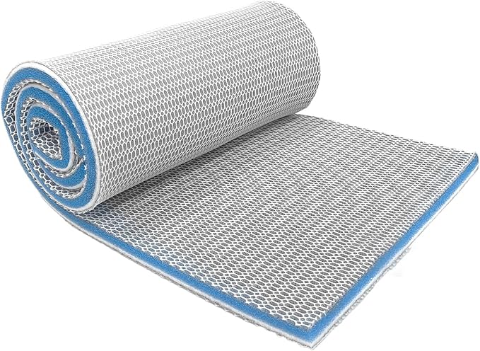 Aquarium Filter Media,48"x12"- 8-Layer Filter Sponge Pad for Fish Tank and Pond,Cuttable & Washable Aquarium Filter Floss for Crystal Clear Water