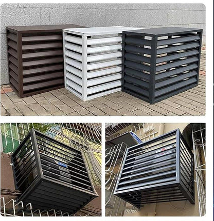 Multifunctional Aluminum Shutter Privacy Fence, Mini Split Cover for External Units, freestanding Enclosure to Cover Garbage Or Units, Noise Reduction, Suitable for Garden, Balcony, Outdoor ( Color :