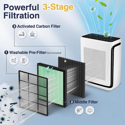 Vital 200S-P Toxin Absorber Replacement Filter for LEVOIT Vital 200S Vital 200S-P Air Purifier,V-ital-200S-RF-TX(LRF-V201-GUS), Green, 2 Pack