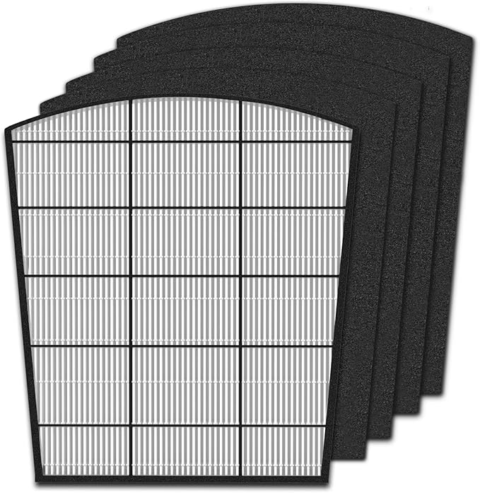 H-HF800-VP Filter Replacement, Compatible with Hunter HP800 Air Purifier Series, Part Number H-HF800-VP H-PF800, 1 Filter and 4 Carbon Pre-Filter