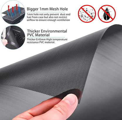 400x300mm DIY PC Case Dust Mesh Filter, 2Pack PVC Dustproof Mesh Filter Cover with Magnetic Strip for Computer PC Case