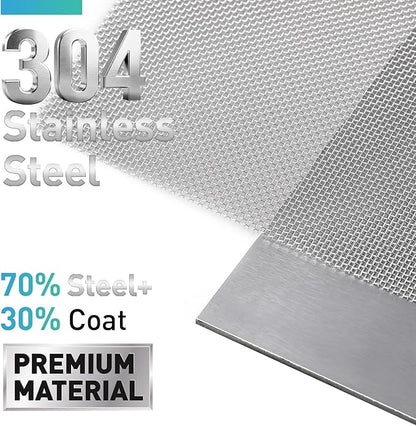 304 Stainless Steel Mesh Window Screen Roll,35IN x 10FT Silver Metal Window Screen Replacement,Window Screen Mesh for Window,Door,Patio,Pet,Vent,Filter,Porch,Cage and DIY Project (22 Mesh)