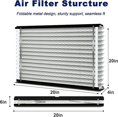 2-Pack 313 Air Filter Replacement Compatible with AprilAire Whole House Air Purifiers,Models 1310, 2310, 3310, 4300, MERV 13 20x20x4 Pleated HVAC AC Furnace Filter