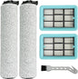 Replacement Brush Rollers and Filters for Bissell CrossWave HF2/3845N/3831 Floor Scrubber Wet-Dry Vacuum Cleaner, 2 Roller Brushs, 2 Filters, 1 Cleaning Brush