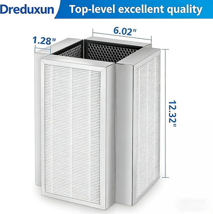 M50 Premium H13 True Hepa Filter Replacement Compatible with Air Purifer Model 50, 3-Stage Filtration System， Pre-Filter, True HEPA H13, and Activated Carbon,2 Pack