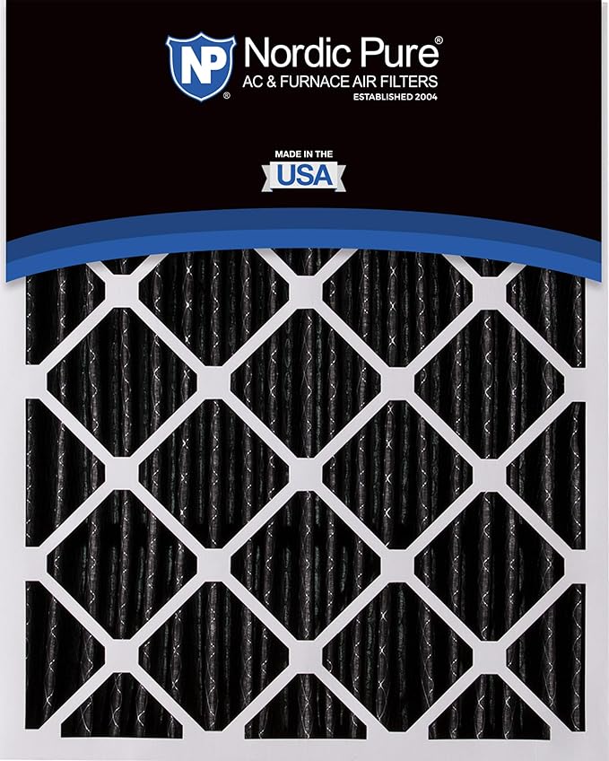 Nordic Pure 20x25x5 (Actual Size: 19 7/8 x 24 7/8 x 4 3/8) Honeywell Replacement Air Filters MERV 10 Plus Carbon 2 Pack
