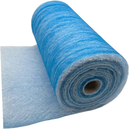 Paint Booth Exhaust Fiberglass Filter Roll, Blue/White Paint Arrestor for Spray Booth (48" x 100ft)
