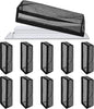 Zonon 12 Pcs 4 x 12 Inch Floor Register Cover Trap Vent Screen for Home Vent Mesh Elastic Band Filter Floor Register Trap Keeps Pet Hair,Food Out(Black)