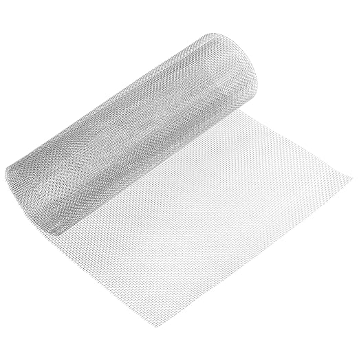 uxcell 10 Mesh 39" x 12" Woven Wire Mesh, 304 Stainless Steel Air Vent Filter Screen, Window Screen Mesh for DIY Projects Vents Cover Filtration Animals Fence