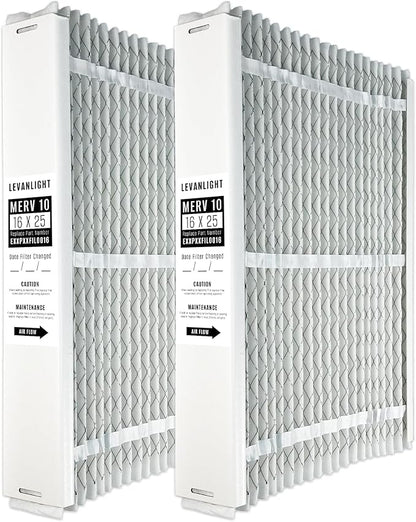 EXPXXFIL0016 16x25x5 Merv 10 Expandable Filter Media Replacement Compatible with Carrier EXPCCFIL0016 & Bryant EXPBBFIL0016 EZ-FLEX Heating and Cooling System, 2 Packs