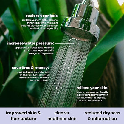 Shower Head Water Filter Replacement For The Eskiin Showerhead - High Pressure Shower Heads Replacement For Smooth Hair & Skin - Replacement Cartridge Fits The Eskiin Filtered Shower Head