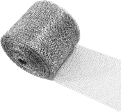 Wire Mesh Hole Fill Fabric 5 in X 103Ft, Weep Holes Filler and Covers, Upgraded Stainless Steel Wire Mesh, Flexible Stretchy Hardware Cloth for Garden House and DIY, Mice Control Rodent Barrier