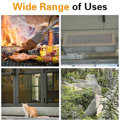 6 Pack 12×8 Inch Wire Mesh Screen, 20 Mesh Stainless Steel Mesh, Sturdy No Rust Metal Mesh Screen for DIY Projects, Cage, Vent, Garden, Window Screen, Filter Mesh