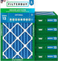 Filterbuy 14x25x4 Air Filter MERV 13 Optimal Smoke & Allergy Defense (6-Pack), Electrostatic Pleated HVAC AC Furnace Filters Replacement, Made in USA (Actual Size: 13.88 x 24.88 x 3.63)