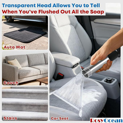 Carpet & Upholstery Cleaning Attachment Hand Wand with Viewing Large Head Auto Detailing Vacuum Head Hand Tool for Truck Mount & portable Extractor Vacuum Cleaner