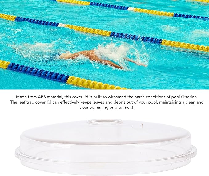 Pool Leaf Trap Cover Lid Replacement for Sand Filter Pump 6.2in ABS, Easy to Install Pool Leaf Trap Cover Lid