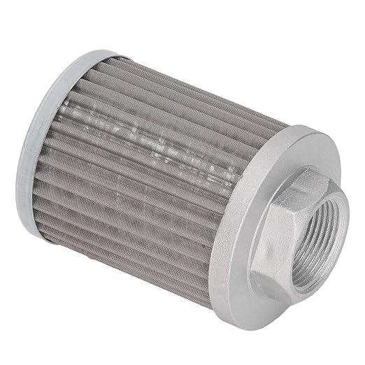 Qiilu Suction Strainer Filter - Stainless Steel Oil Filter for Hydraulic Systems,Works with Car Engines and Generators - and Pollutants Removal