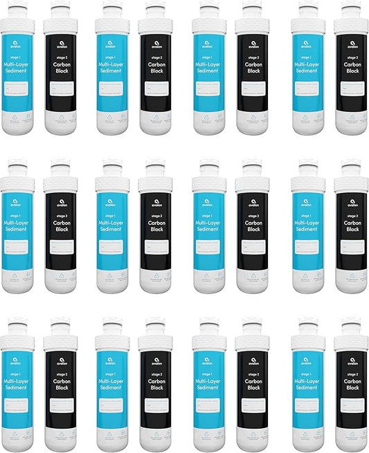 Avalon Genuine AVALONFILTER 2 Stage Replacement Filters Branded Bottleless Water Coolers, Patended, NSF Certified, 2 Count (Pack of 12), White