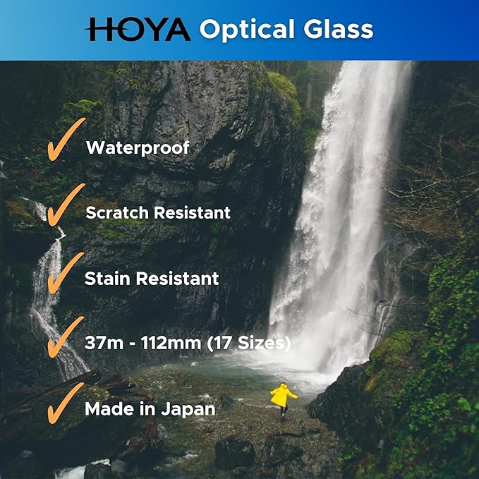 Hoya EVO Antistatic 37mm UV Filter — Camera Filters with 16-Layer SMC Coating, 3mm Thick, UV Optical Glass for Superior Resolution - Dust, Stain & Scratch-Resistant for Clear & Distortion-Free Images