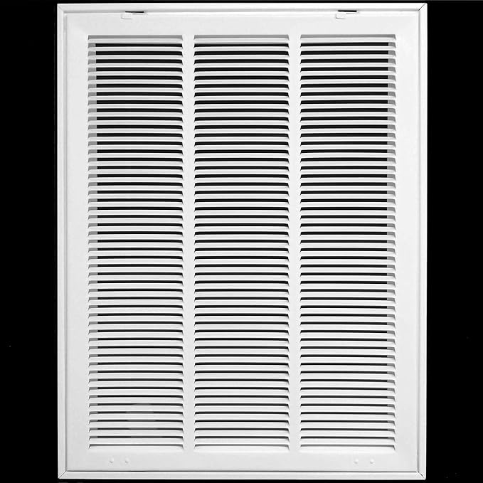 HVAC Premium 18 x 25 Duct Opening Steel Return Air Filter Grille, for 1-inch Filter, Removable Door, Flat Stamped HVAC Vent Cover Grille, Outer Dimensions 20.5 x 27.5