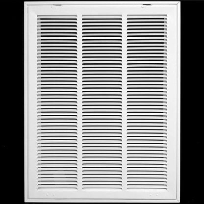 HVAC Premium 18 x 25 Duct Opening Steel Return Air Filter Grille, for 1-inch Filter, Removable Door, Flat Stamped HVAC Vent Cover Grille, Outer Dimensions 20.5 x 27.5